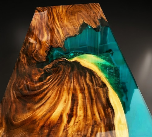 Luxury burl wood epoxy - wood, resin