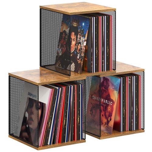 Cube vinyl record storage - vinyl,