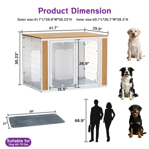 Dog crate furniture - dog, end